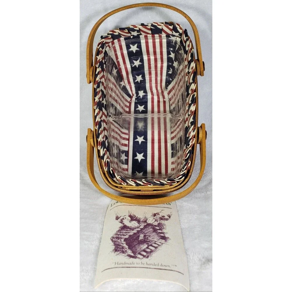 Longaberger 1996 All-American Summertime Basket: 18911 W/Liner, Dual Protector